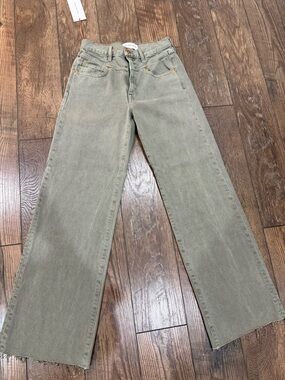 SLVRLAKE Wide-Leg Jeans in Olive